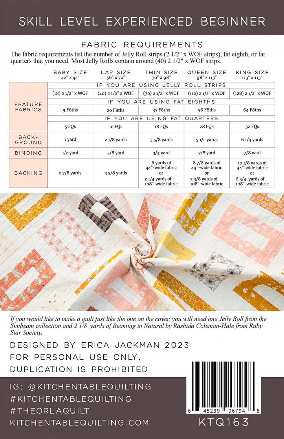 The Orla Quilt Pattern by Kitchen Table Quilting
