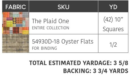 The Plaid One by Marcia Derse : Easy Bake Quilt Kit