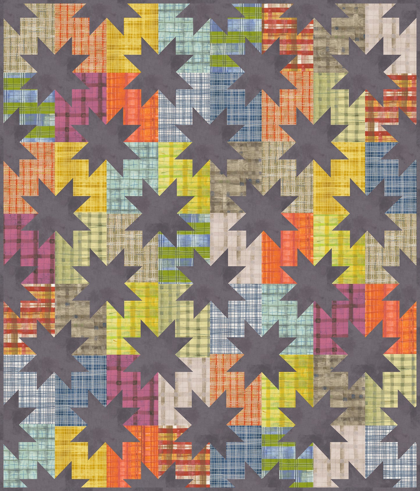 The Plaid One by Marcia Derse : Star Pop Quilt Kit