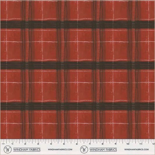 The Plaid One by Marcia Derse : Window Pane Plaid Barn Red 54922D-6