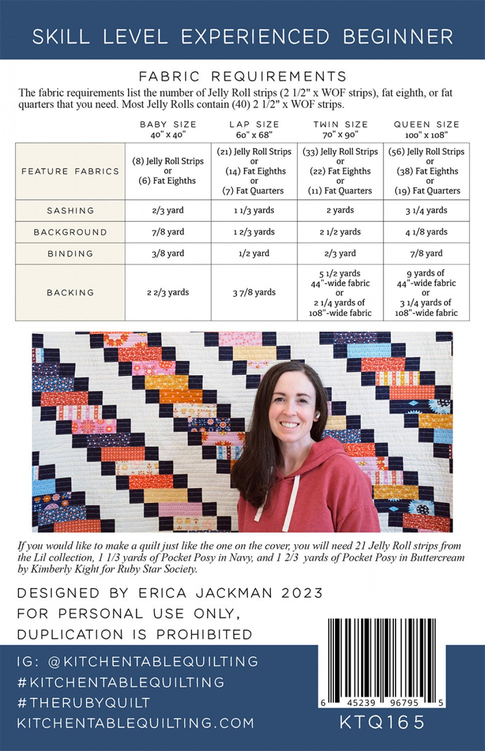 The Ruby Quilt Pattern by Kitchen Table Quilting