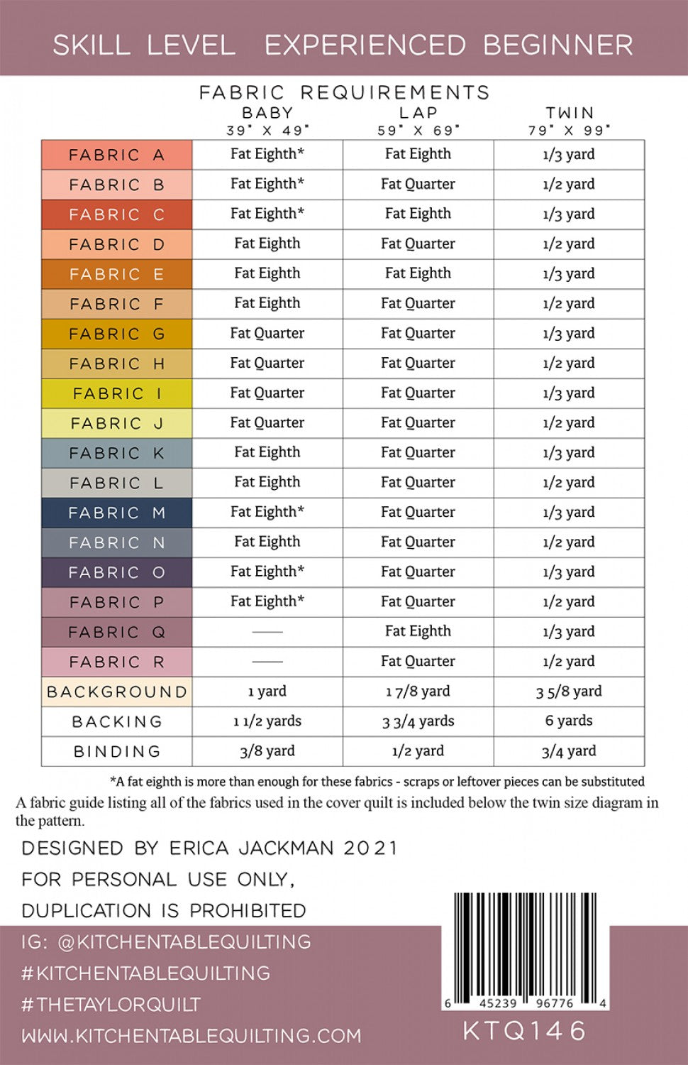The Taylor Quilt Pattern by Kitchen Table Quilting - Special Order