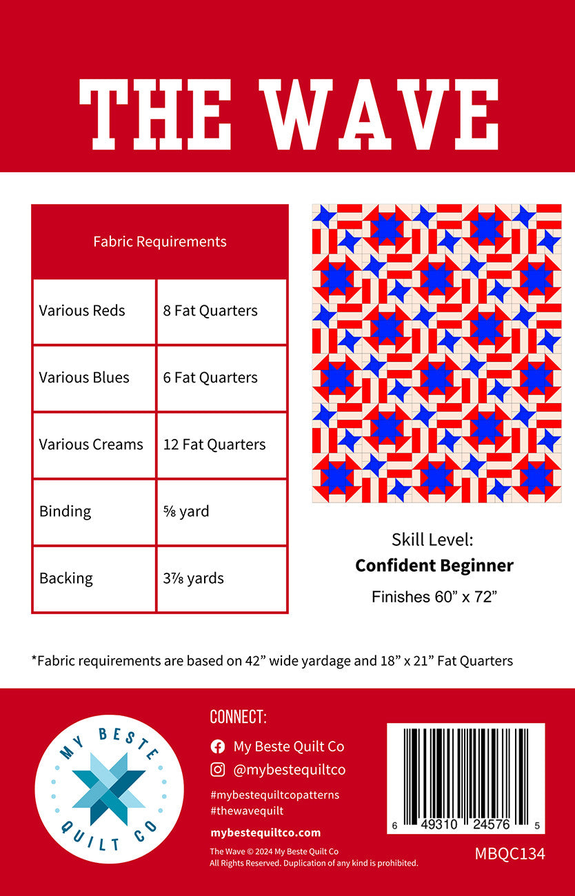 The Wave Quilt Pattern by My Beste Quilt Co.