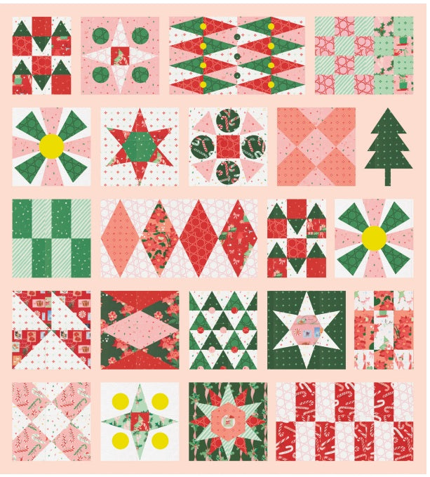 Tiny Christmas by Lizzy House - Holiday Cookie Party Quilt Kit
