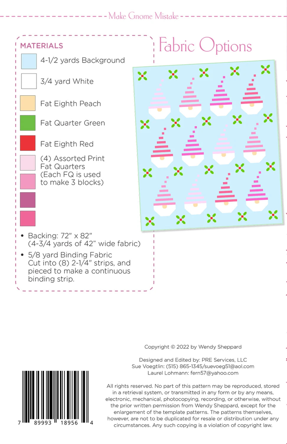Tiny Christmas by Lizzy House - Make Gnome Mistake Quilt Kit
