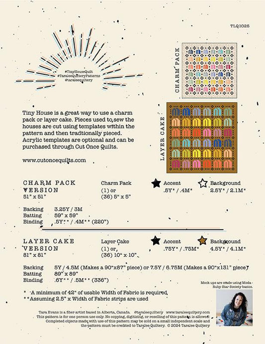 Tiny House Quilt Pattern by Taralee Quiltery