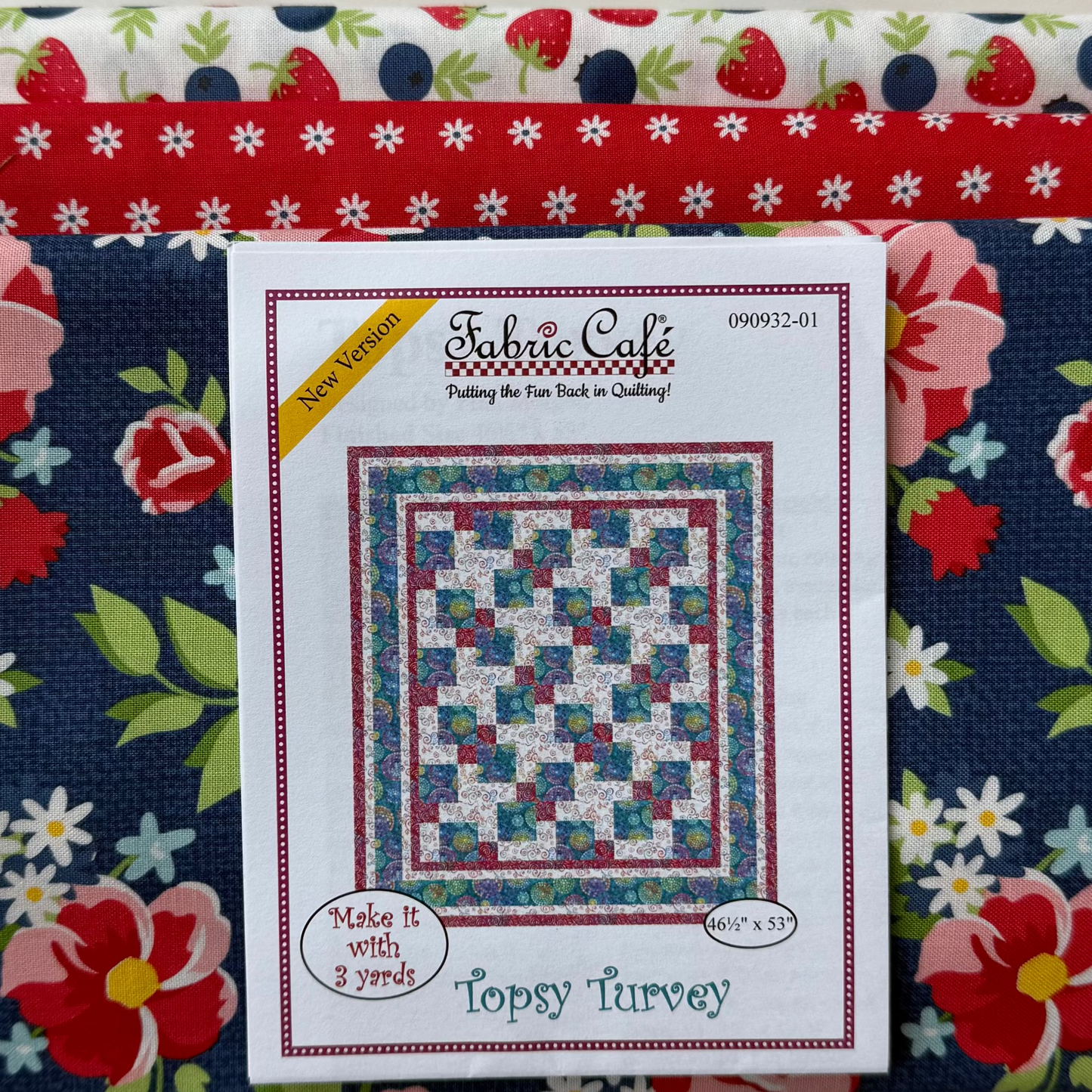 Topsy Turvey Quilt Kit featuring Berry Basket by April Rosenthal - 3 Yard Quilt Kit