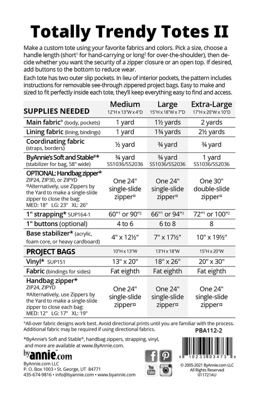 Totally Trendy Totes II # PBA112-2- Special Order