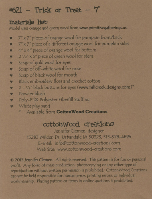 Trick or Treat # CWC621 - Special Order