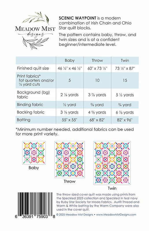Scenic Waypoint Quilt Pattern by Meadow Mist Designs