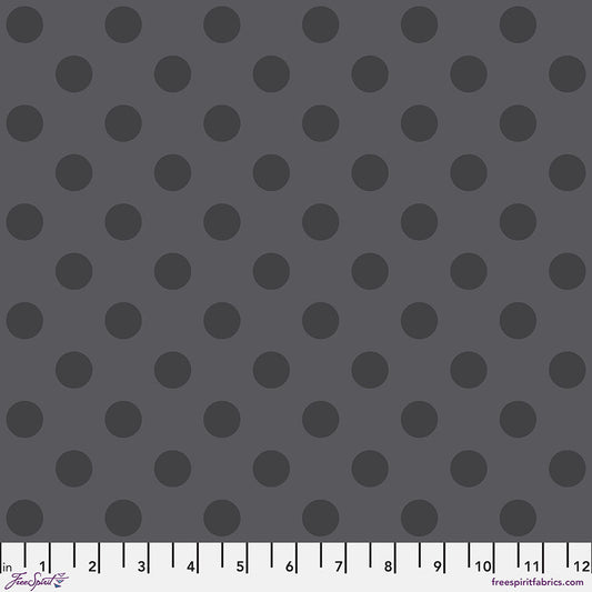 True Colors Graywork by Tula Pink : Pom Pom Carbon PWTP118.CARBON