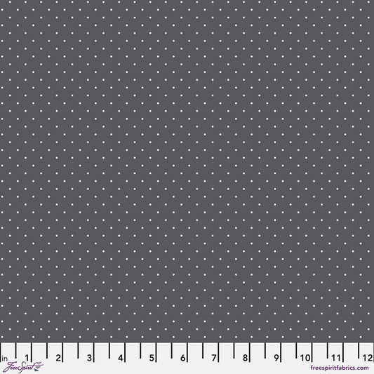 True Colors Graywork by Tula Pink : Tiny Dots Carbon PWTP185.CARBON
