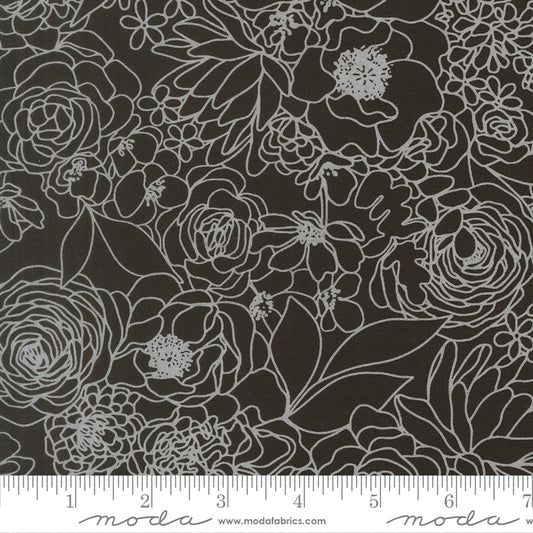True to Hue by Alli K Design : Hidden Facet Florals Black As Night 11560 22