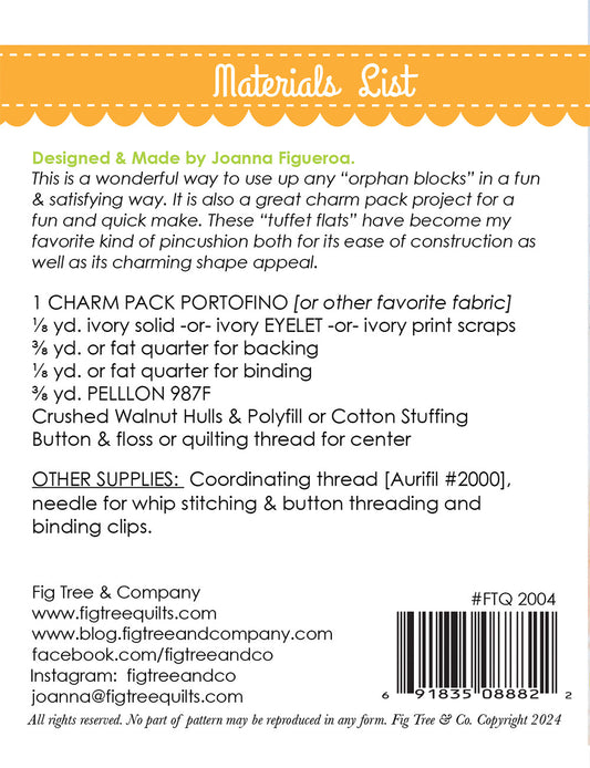 Tuffet Flats Quilt Pattern by Fig Tree & Co.