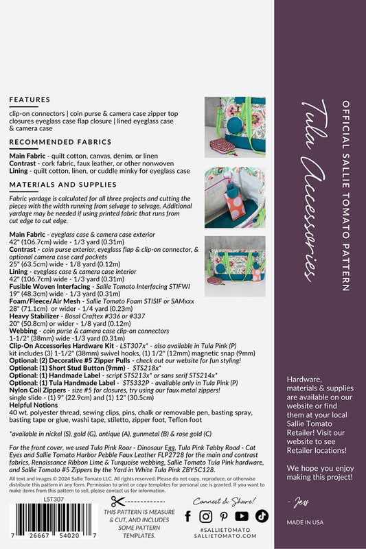 Tula Clip-On Paper Pattern # LST307 - Special Order