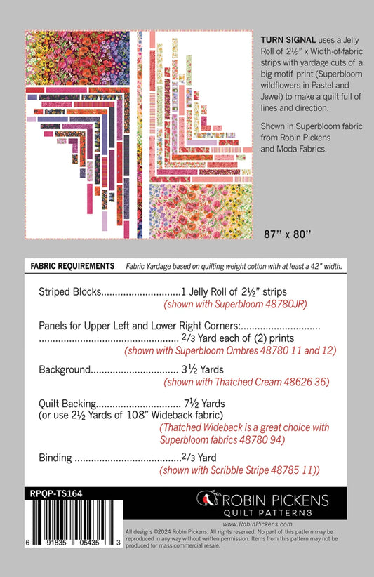 Turn Signal Quilt Pattern by Robin Pickens