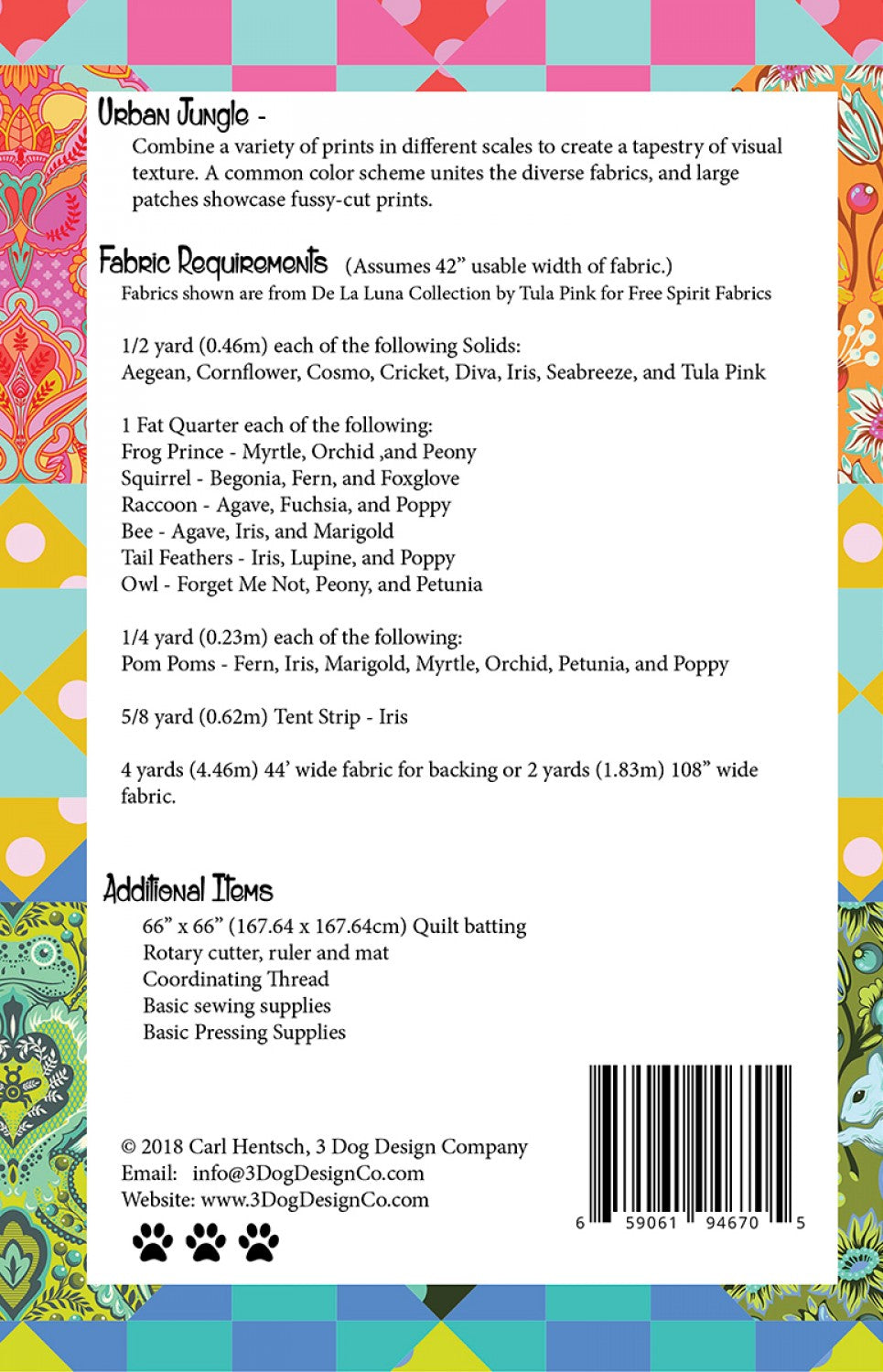 Urban Jungle Quilt Pattern by 3 Dog Design - Special Order