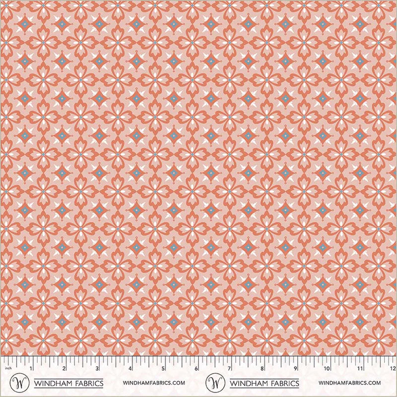 Villa Sol by Jennifer Moore : Flower Tiles Salmon 55233-7