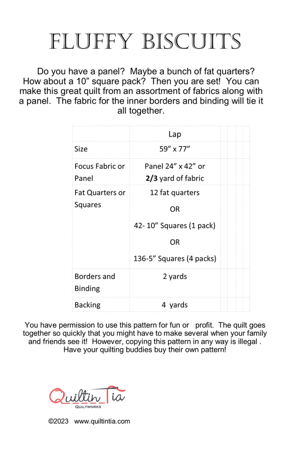 Fluffy Biscuits Quilt Pattern by Quiltin' Tia Quiltworks