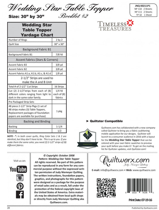 Wedding Star Table Topper # JNQ00211P1 - Special Order