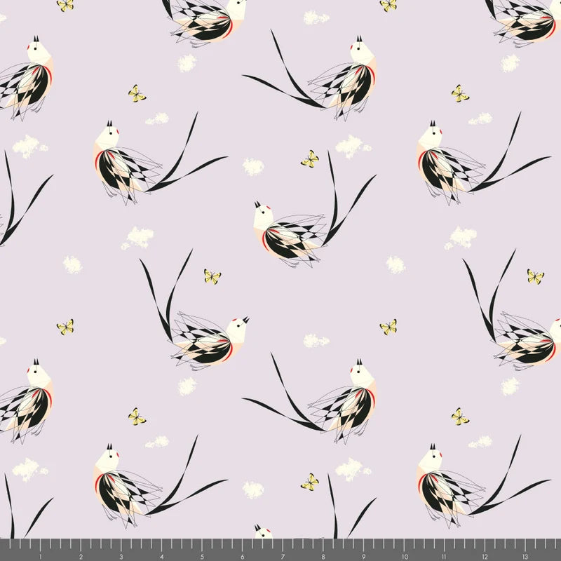 Western Birds 10 Year Anniversary by Charley Harper : Mini Black Scissor Tailed Flycatcher CH-494