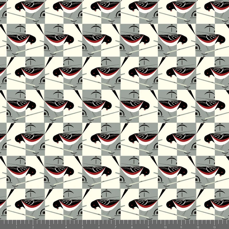 Western Birds 10 Year Anniversary by Charley Harper : Mini Spotted Towhee CH-501
