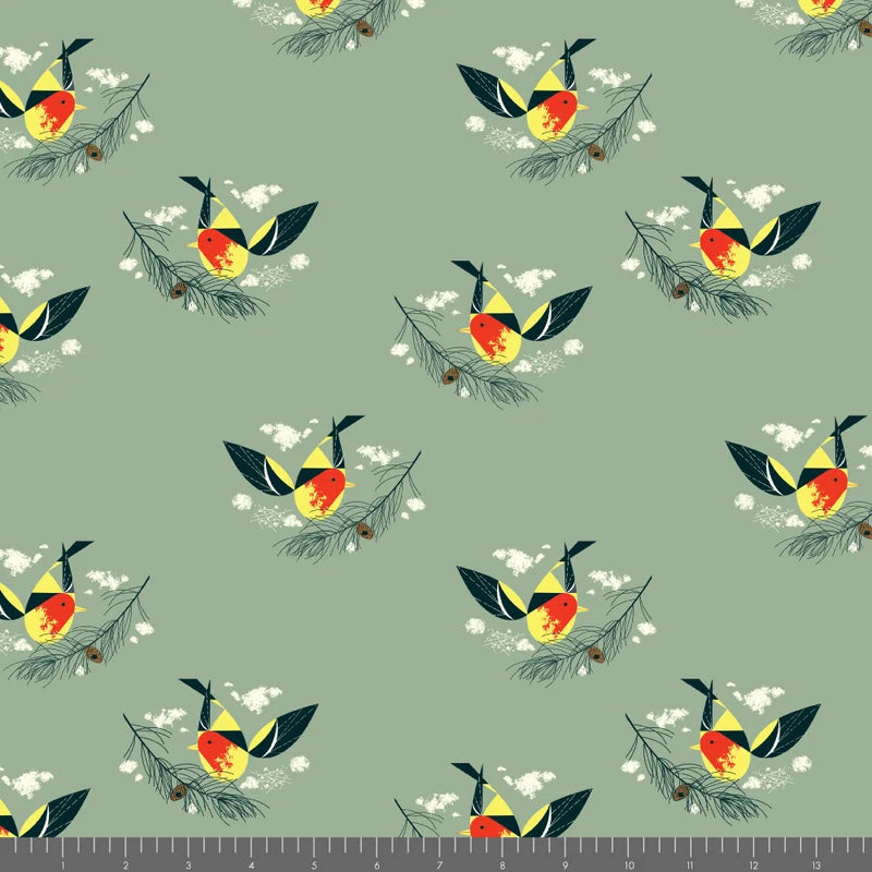 Western Birds 10 Year Anniversary by Charley Harper : Mini Western Tanager CH-498