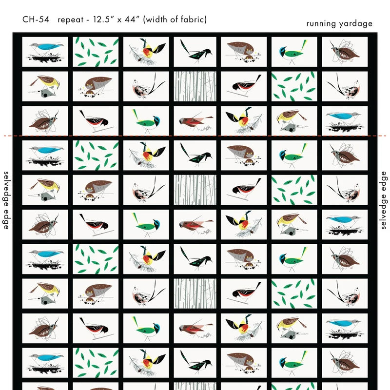 Western Birds 10 Year Anniversary by Charley Harper : Western Birds Patch CH-54