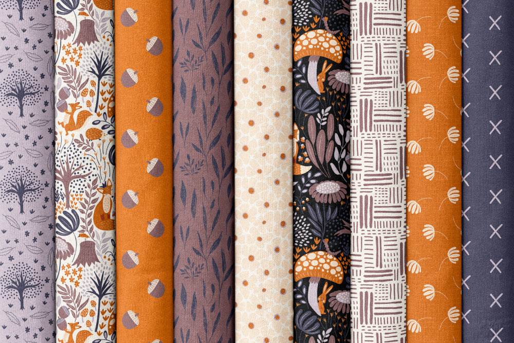 Whimsical Forest Floor by Mel Armstrong : Flower Patch Lavender Gray 229532