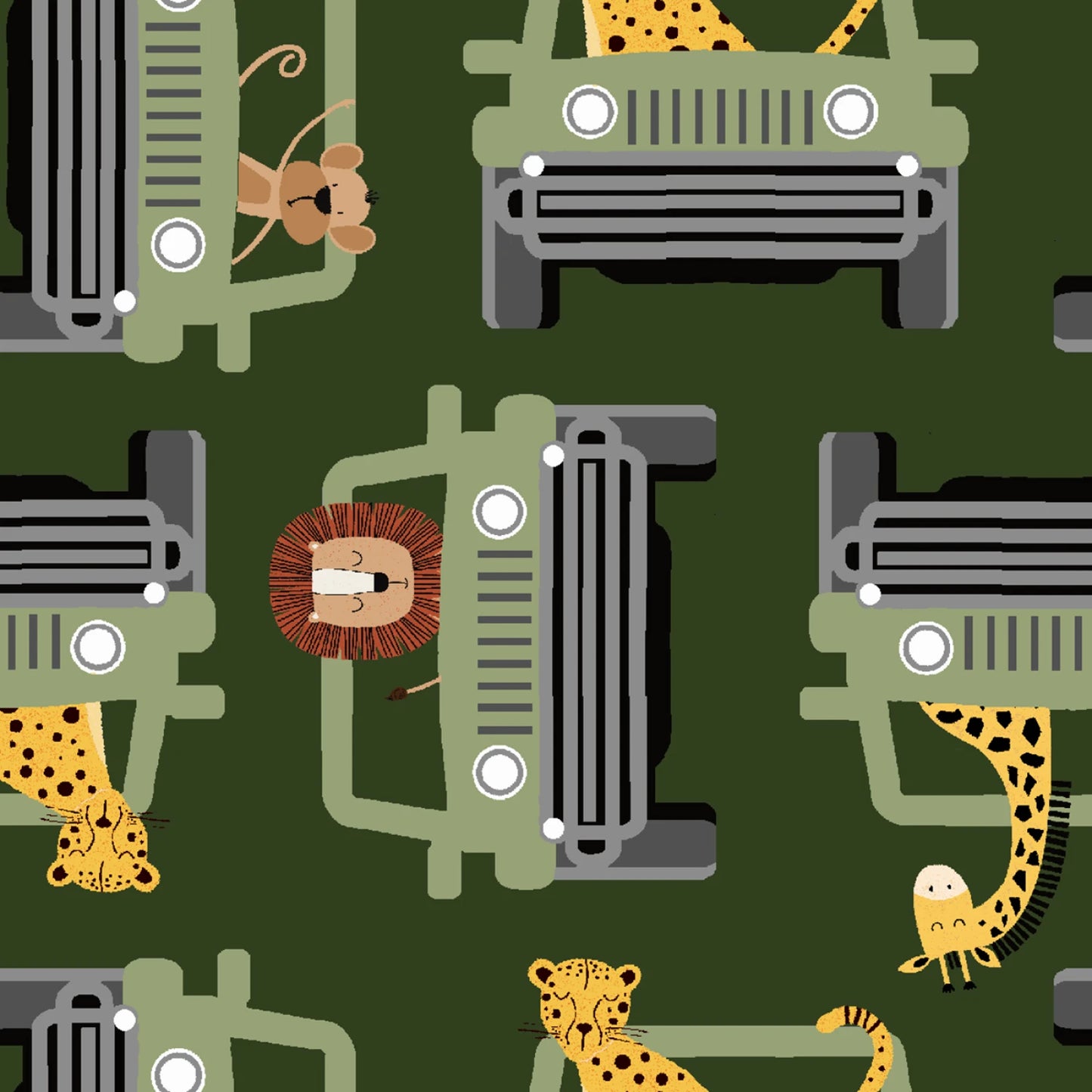 Wild Safari by JJ House Design : Safari Adventure Green 24196-GRN-CTN-D (Estimated Arrival January 2026)