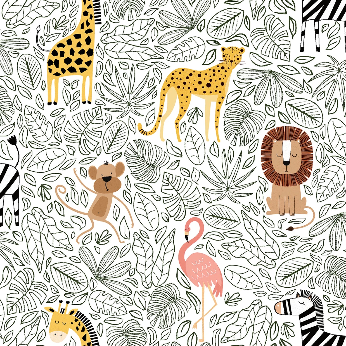 Wild Safari by JJ House Design : Wild and Free White 24193-WHT-CTN-D (Estimated Arrival January 2026)
