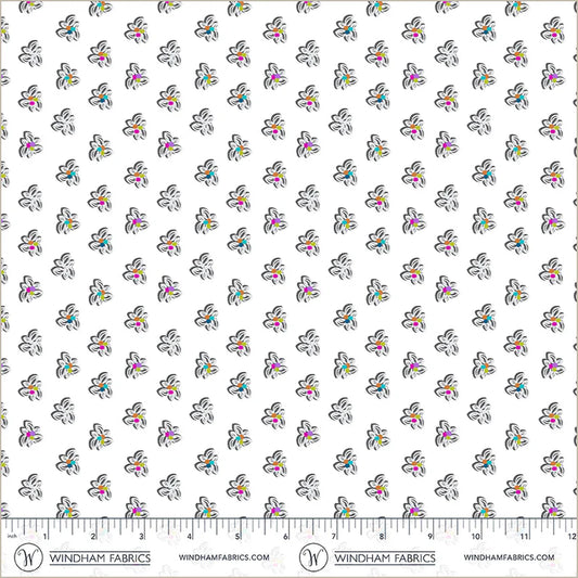 Winding Road by Natalie Barnes : Pinwheel White/Grey 55016-11