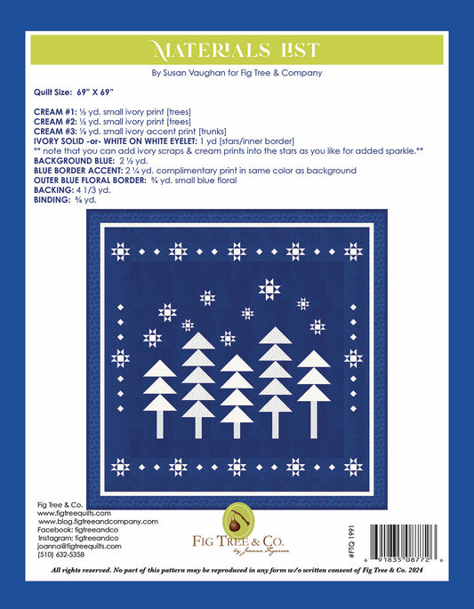 Winter Walk in the Woods Quilt Pattern by Fig Tree & Co.