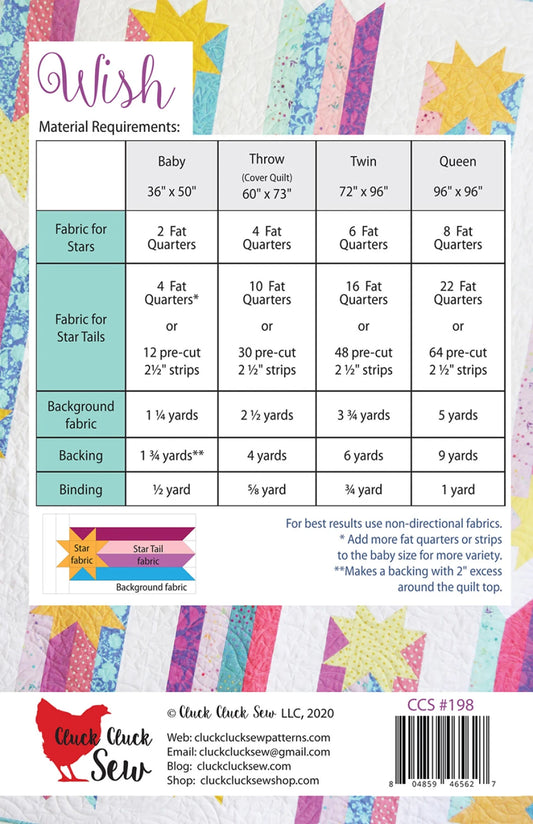 Wish Quilt Pattern by Cluck Cluck Sew