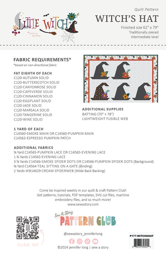 Witch's Hat Quilt Pattern by Jennifer Long - Special Order