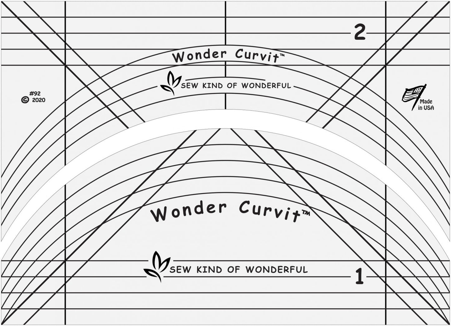 Wonder Curvit Longarm Quilting Ruler # SKW92 - Special Order