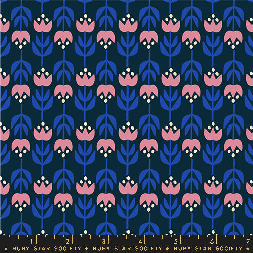 Woodland Park by Rashida Coleman Hale - Gathering Teal Navy RS1084 14