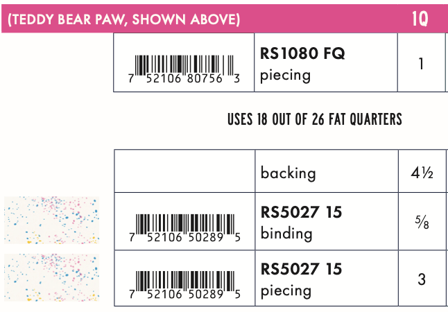 Woodland Park by Rashida Coleman Hale: Teddy Bear Paw Quilt Kit