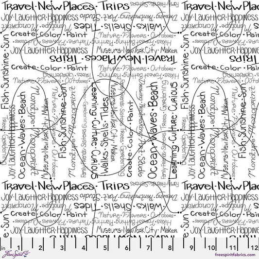 Writing on the Wall by Sarah Sczepanski Artxtiles : Going Places PWSS999.WHITE