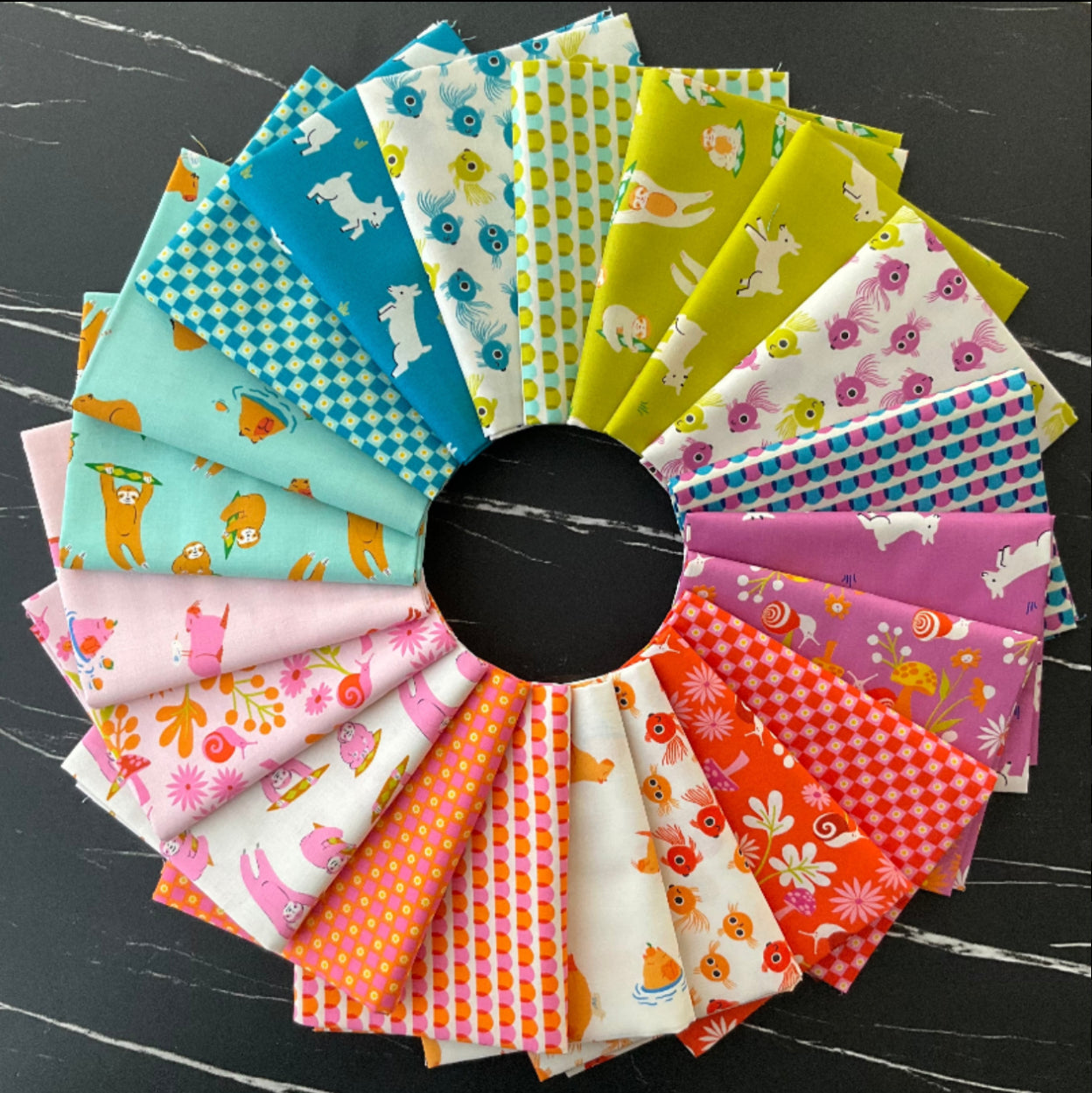 animal animal by Ruby Star Collaborative : Flower Check Orange RS5169 13