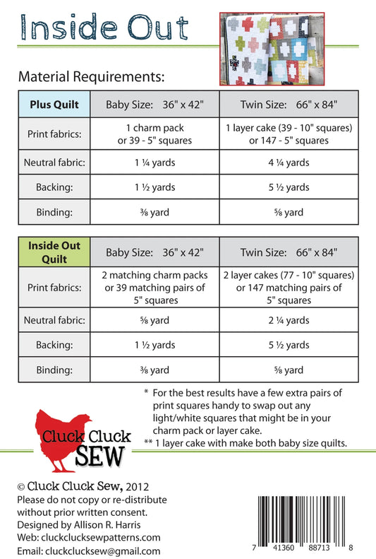Inside Out Quilt Pattern by Cluck Cluck Sew