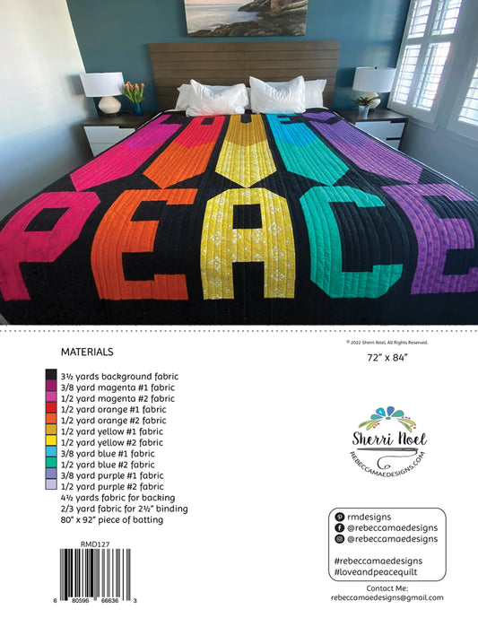 Love and Peace Quilt Pattern by Rebecca Mae Designs
