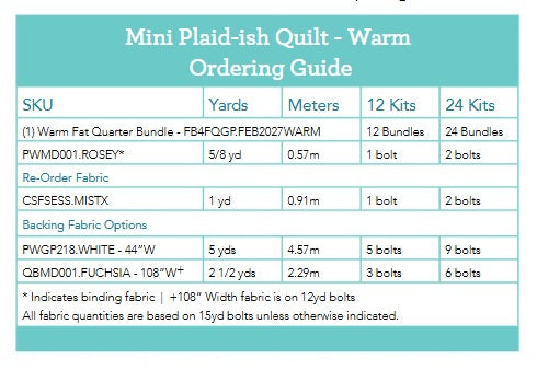 Kaffe Fassett Collective February 2027 : Mini Plaidish Quilt Kit