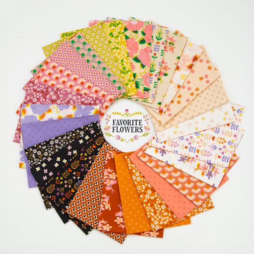 Favorite Flowers by Ruby Star Collaborative: Just 12 FQs Quilt Kit (Estimated Ship Date Aug. 2024)