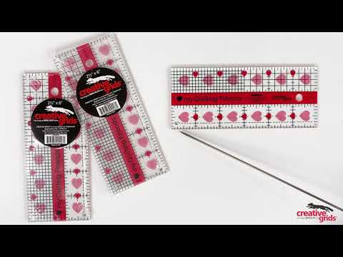 I Love My Quilt Friends Mini Rectangle Quilt Ruler 2-1/2in x 6in CGRQF26