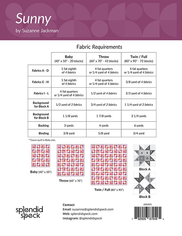 Sunny Quilt Pattern by The Splendid Speck