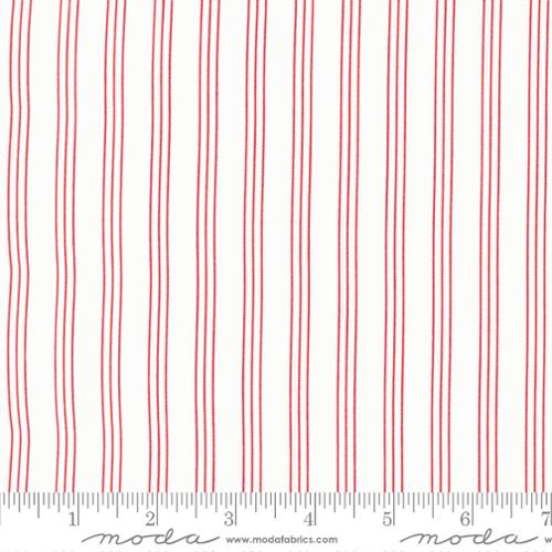 Lighthearted by Camille Roskelley for Moda - Stripe Cream Red 55296 11
