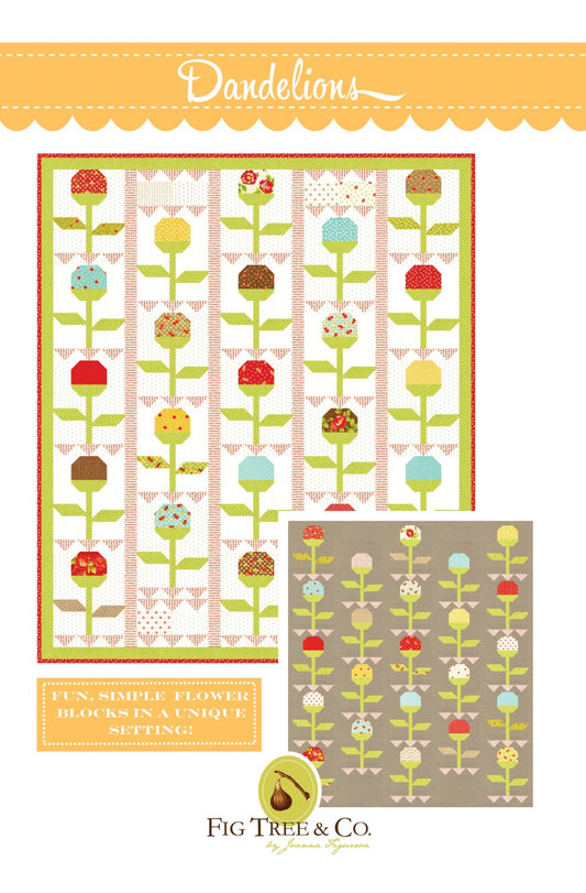 Dandelions Quilt Pattern by Fig Tree & Co