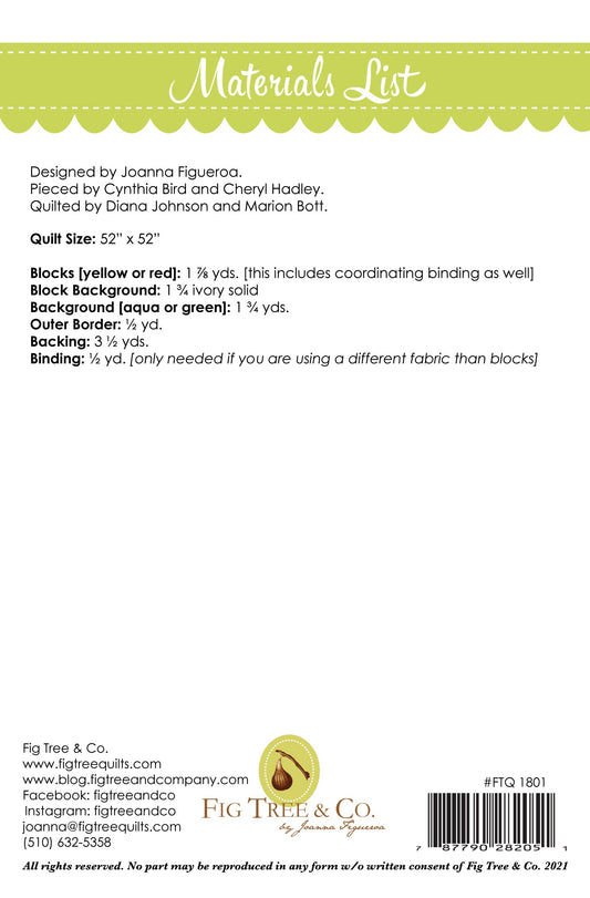 Dandelions Quilt Pattern by Fig Tree & Co