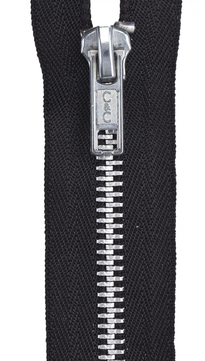Heavy Weight Aluminum 1-Way Separating Zipper 20in Black : Coats & Cla –  Modern Quilt Co.